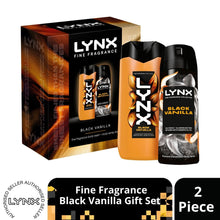 Load image into Gallery viewer, LYNX Fine Fragrance Black Vanilla Gift Set 2 piece, Choose your pack 1,2,3 or 4