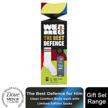 Load image into Gallery viewer, Dove Men+Care Best Defence Gift Set 3in1 Wash &amp; Socks Football Edition