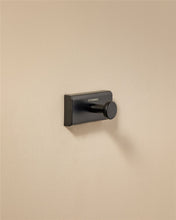 Load image into Gallery viewer, COSMIC Hook Black Matte Dual: Adhesive or Screws Measures 7.1 x 3.6 x 3.2 cm
