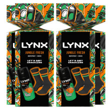 Load image into Gallery viewer, Lynx LET'S GET CRAKING Jungle Fresh Body Spray Gift Set for Him with Socks Pair