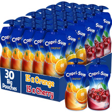 Load image into Gallery viewer, Capri Sun Orange &amp; Cherry Fruit Juice Drink with Vitamins for Kids, 30x330ml
