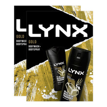 Load image into Gallery viewer, Lynx Gold Body Wash 225ml &amp; Body Spray 150ml 2Pcs Gift Set for Him