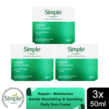 Load image into Gallery viewer, Simple Face Cream 50ml - Age Resist, Glow, Repair, Hydrate, Smooth, 1 or 3 Pack