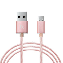 Load image into Gallery viewer, Fx Braided Micro USB Data Cable, Gold, Rose Gold, Space Grey, Silver[Rose Gold]