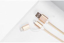 Load image into Gallery viewer, FX 2 in 1 Braided Charge &amp; Sync Cable - 3m : Gold