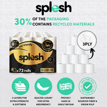 Load image into Gallery viewer, Splesh Toilet Roll Signature Scented 72 Rolls|Quilted 3-Ply Soft Toilet Paper