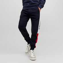 Load image into Gallery viewer, Jack &amp; Jones Jwhwill Blocking Logo Sweatpants Navy Joggers Training Trousers
