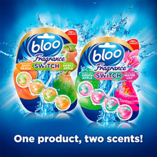 Load image into Gallery viewer, Bloo Toilet Rim Blocks Fragrance Switch Water Lily &amp; Green Apple Premium, 50g