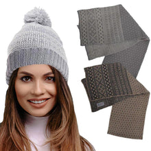 Load image into Gallery viewer, RJM Ladies Knitted Fairisle Pattern Winter Scarf - Assorted