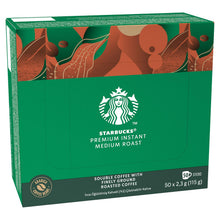 Load image into Gallery viewer, Starbucks Medium Roast Instant Coffee Sachets 50 Pack - Smooth Rich Blend, 2.3g