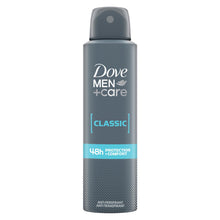 Load image into Gallery viewer, Dove Men+Care Classic Antiperspirant Deo Spray for 48H Protection 150ml, 6 Pack