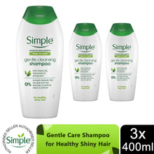 Load image into Gallery viewer, Simple Kind to Hair Gentle Care Shampoo or Conditioner 200ml/400ml - 3 Pack