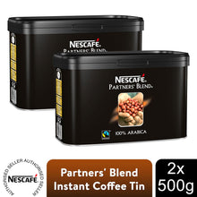 Load image into Gallery viewer, NESCAFE Partners' Blend Instant Coffee 500g Tin, 2 Pack
