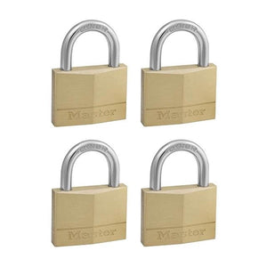 Solid Brass 50mm Padlock 5-Pin - Keyed Alike x 4