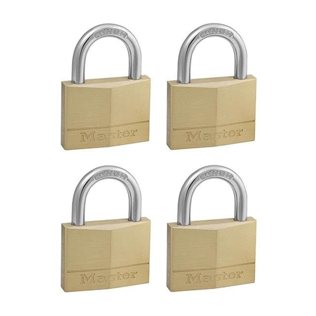 Solid Brass 50mm Padlock 5-Pin - Keyed Alike x 4