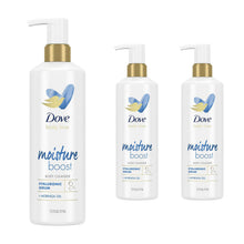 Load image into Gallery viewer, Dove Body Love Moisture Boost Body Cleanser with Hyaluronic Acid, 517ml, 3pk