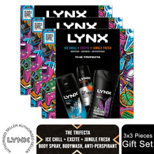 Load image into Gallery viewer, Lynx THE TRIFECTA Ice Chill, Excite &amp; Jungle Fresh 3 Pieces Gift Set for Him
