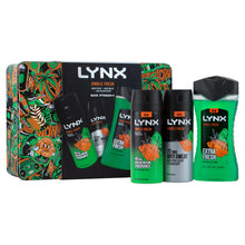 Load image into Gallery viewer, Lynx BOX FRESH Jungle Fresh Bodywash,Bodyspray &amp; Antiperspirant Gift Set for Him