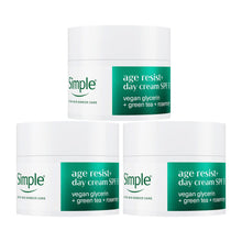 Load image into Gallery viewer, Simple Age Resist+ Day Cream Anti-Ageing Facial Moisturiser 50ml, 3 Pack