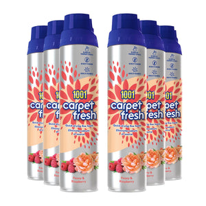 1001 Carpet Fresh Peony & Raspberry Upholstery Odour Remover Spray, 6x300ml