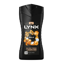Load image into Gallery viewer, Lynx Gold 12-H Refreshing Fragrance Shower Gel Body Wash for Men, 12x225ml