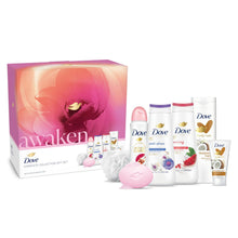 Load image into Gallery viewer, Dove Awaken Complete Collection 6 Pieces Gift Set for Her with Shower Puff