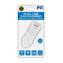 Load image into Gallery viewer, FX Mains Charger Dual USB, USB-A PD20W + USB-A QC3.0 Fast Charger - White
