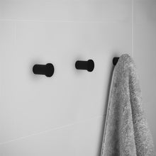 Load image into Gallery viewer, COSMIC Hook Black Matte Installation with Screws Measures 3 x 4 x 3 cm