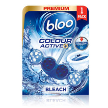 Load image into Gallery viewer, Bloo Colour Active Fresh Flower &amp; Bleach Toilet Rim Block Odour Stop 6 pk of 50g