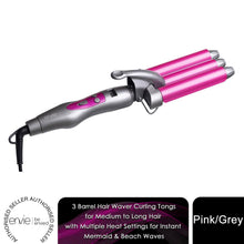 Load image into Gallery viewer, Envie 3 Barrel Hair Waver Curling Tongs with Multiple Heat Settings up to 200°C