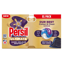 Load image into Gallery viewer, Persil XL Ultimate Washing Capsules Dark Colour Protect Stain Removal 38W, 3pk
