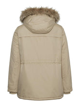 Load image into Gallery viewer, Vero Moda Womens Beige Agnesbeate Parka Hooded Regular Fit Jacket Coat
