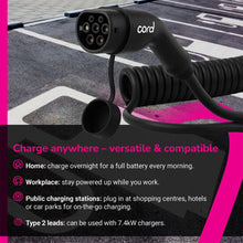 Load image into Gallery viewer, Cord Coiled 15m EV Charging Cable 380V 32A 22kW Portable Fast Charger UK Plug
