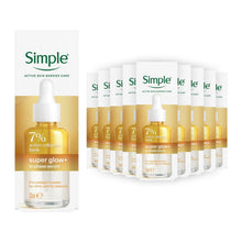 Load image into Gallery viewer, Simple Super Glow+ Bi-Phase Serum 30ml 10 Pack with Pro-Collagen Glow
