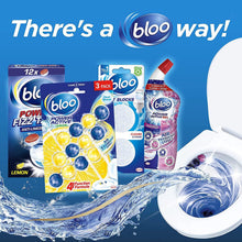 Load image into Gallery viewer, Bloo Power Active Toilet Rim Block Lemon Anti-Limescale 3 x 50g 10 packs