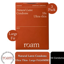 Load image into Gallery viewer, Roam Ultra-Thin Condoms for Safer Sex &amp; Contraception - Large Fit, 54 Pack
