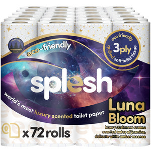 Splesh Quilted Luna Bloom 3-Ply Luxury Scented Toilet Tissue Paper, 72 Rolls
