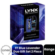 Load image into Gallery viewer, LYNX Fine Fragrance Blue Lavender Gift Set 2 piece, Choose Your Pack Size 1,2,3 or 4