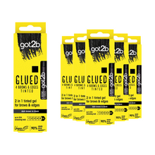 Load image into Gallery viewer, Got2b GEL Glued B&amp;E Tint Black 16ml 6 Pack - Strong Hold &amp; Flyaway Control