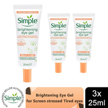 Load image into Gallery viewer, Simple Eye Gel Hydrating or Brightening for Tired &amp; Screen-Stressed Eyes25ml,3Pk