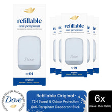 Load image into Gallery viewer, Dove No.1 Original Anti-Perspirant Starter Kit 1x Case, 1x 35ml Refill, 6 Pack