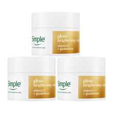 Load image into Gallery viewer, Simple Glow+ Brightening Cream Radiance Boosting Moisturiser 50ml, 3 Pack