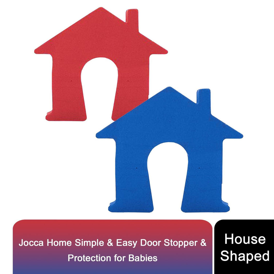 Jocca Home House Shaped Soft & Safe Door Stopper for Babies Protection, Pk of 2