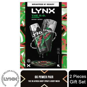 Lynx Africa Gift Set The O.G. Duo Body Spray & Bodywash Classic Masculine Scent