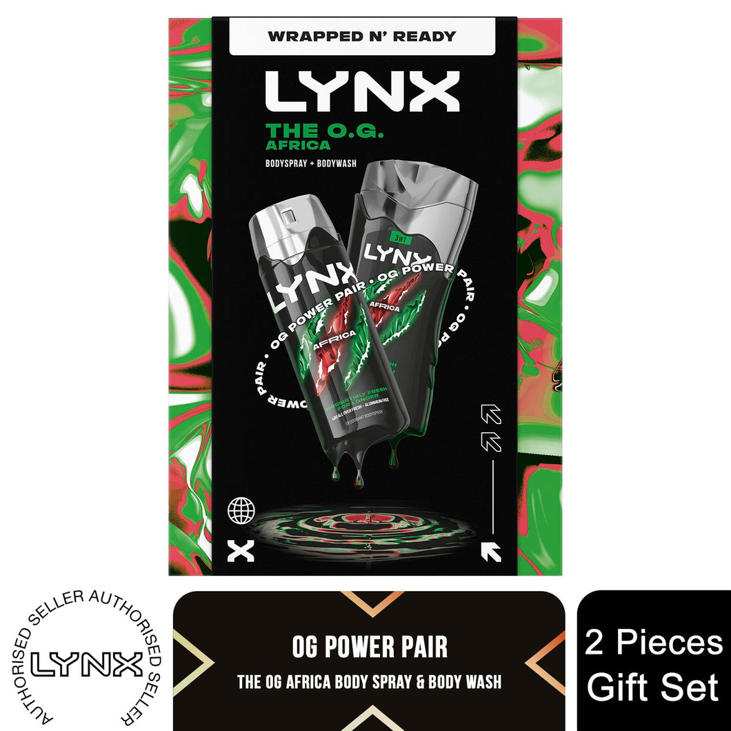 Lynx Africa Gift Set The O.G. Duo Body Spray & Bodywash Classic Masculine Scent