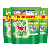 Load image into Gallery viewer, Persil XXL 3 in 1 Washing Capsules Bio with Lasting Freshness 48 Washes, 3 Pack