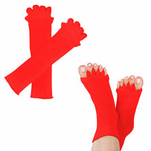 Load image into Gallery viewer, Flo Foot Alignment Socks Red Relieve Pain Therapy Comfort Support Pair Unisex