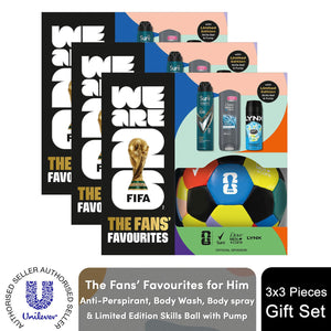 FIFA Fans Favourites Gift Set for Him Body Wash, Spray & Skills Ball + Pump