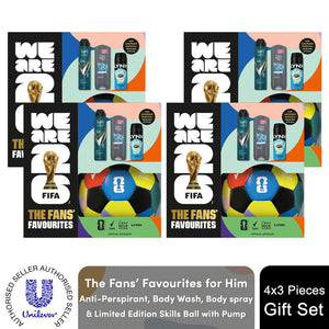 FIFA Fans Favourites Gift Set for Him Body Wash, Spray & Skills Ball + Pump