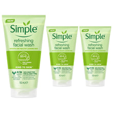 Load image into Gallery viewer, Simple Skincare Range -Refreshing Face Wash 150ml or Eye Make-Up Remover Pads 30